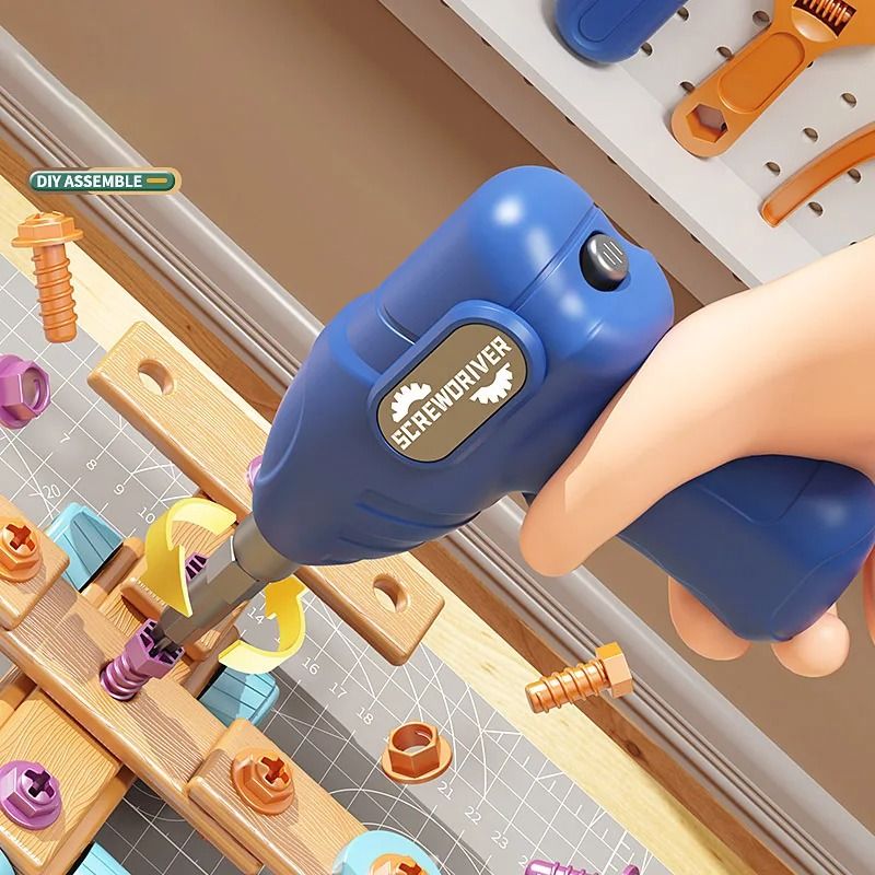 Educational DIY Nut Assembly Toolbox Early Learning STEM Toy For Boys 3