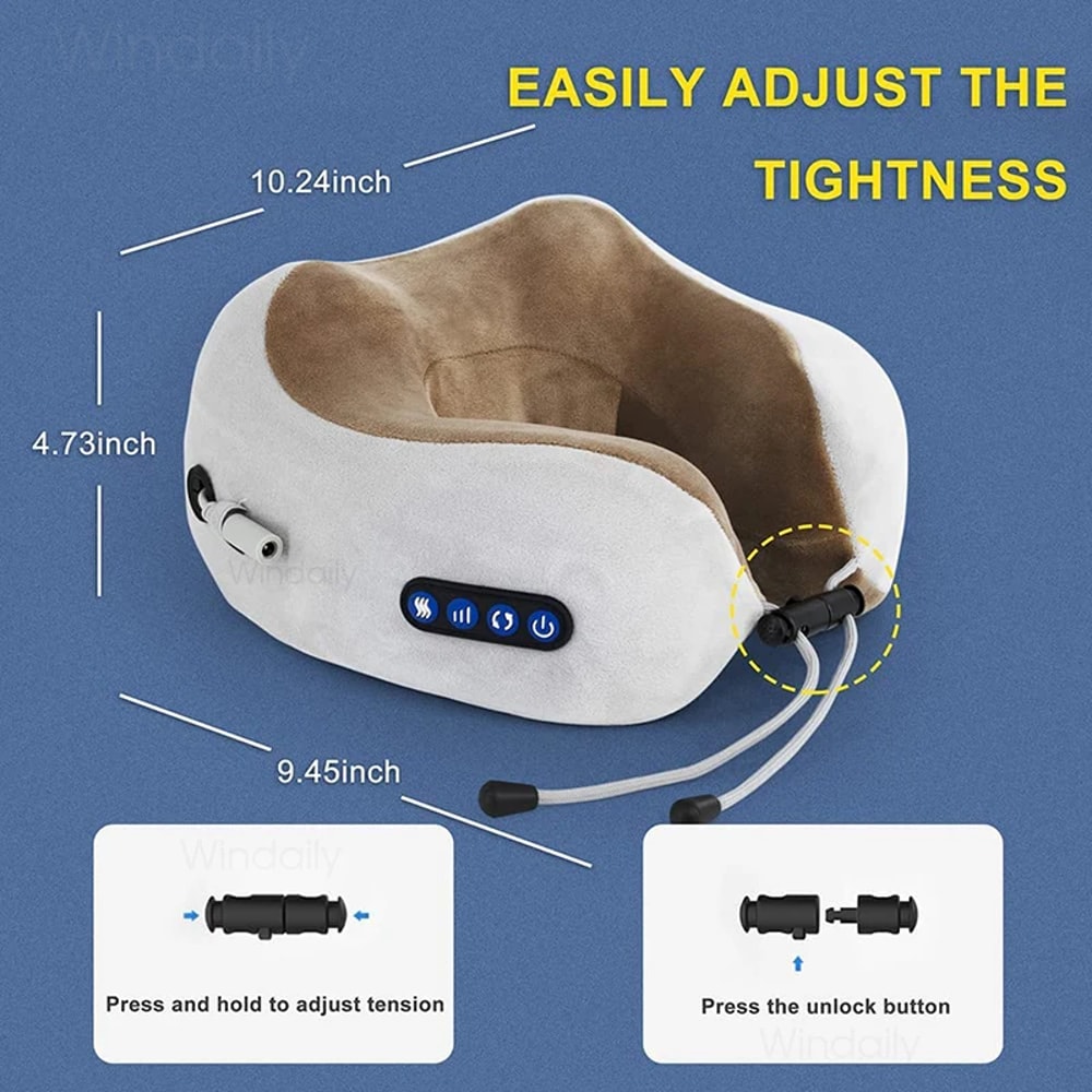 Electric Shiatsu Neck Massager with Heat & Vibration for Daily Tension Relief