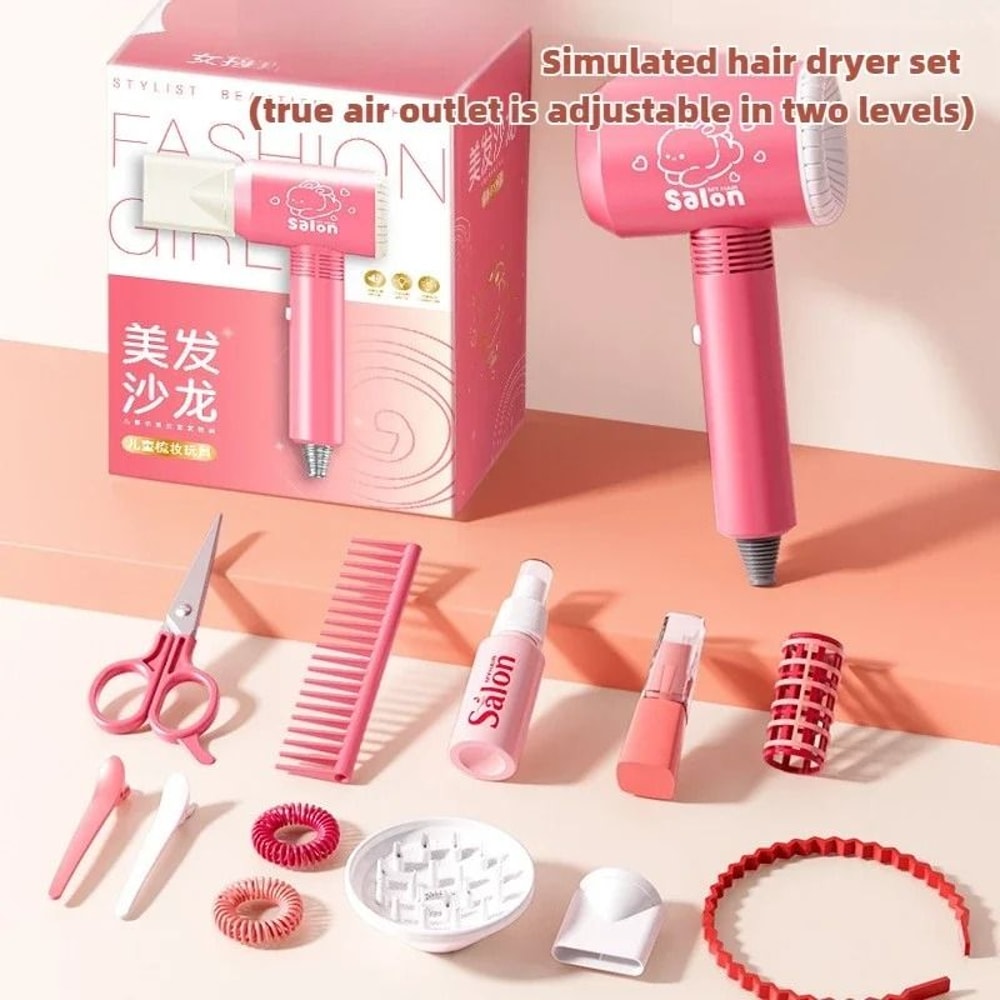 Girls Beauty Salon And Makeup Simulation Set Ultimate Fashion Styling Playset 8