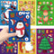 8Piece Christmas Snowman Make A Face Puzzle Stickers 4