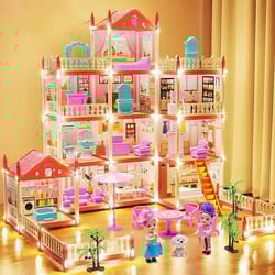 3d diy dream princess castle – children's musical assembly villa