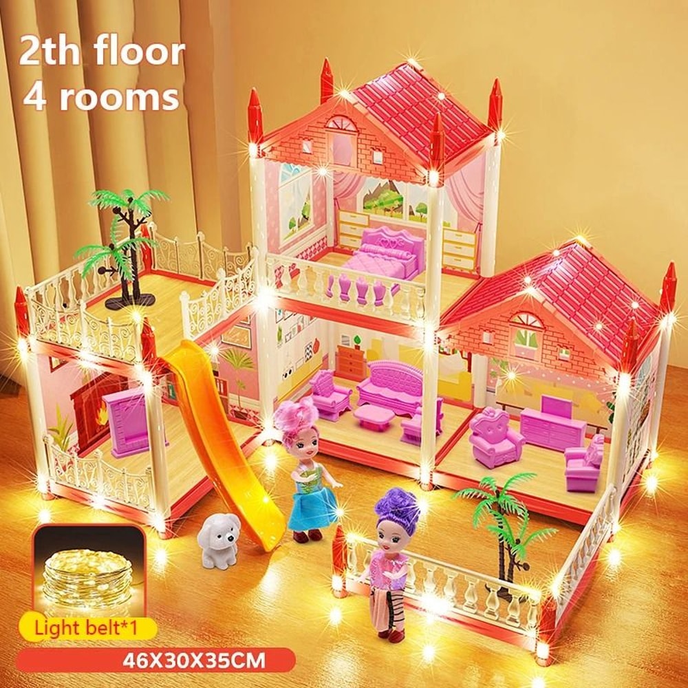 3D DIY Dream Princess Castle Childrens Musical Assembly Villa 9
