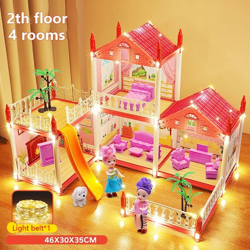 3D DIY Dream Princess Castle Childrens Musical Assembly Villa 9