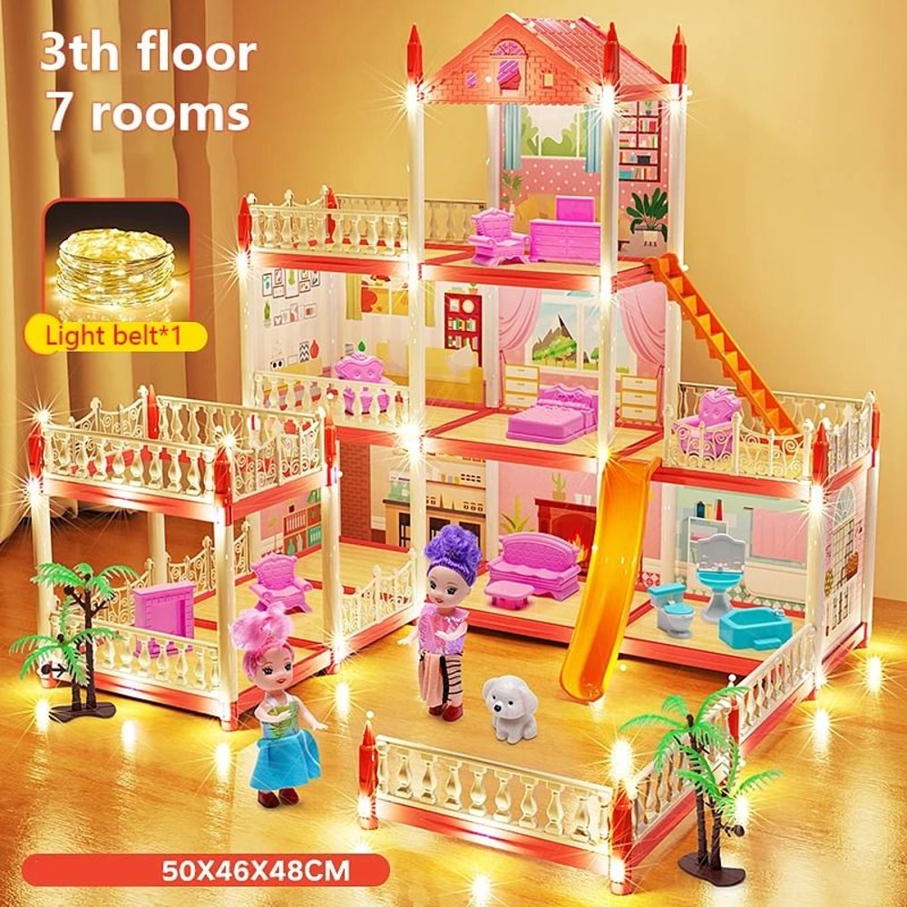 3D DIY Dream Princess Castle Childrens Musical Assembly Villa 11