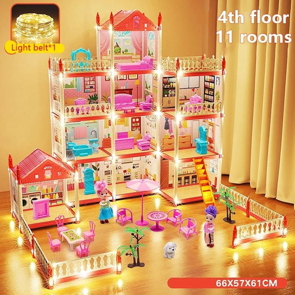 3D DIY Dream Princess Castle Childrens Musical Assembly Villa 12