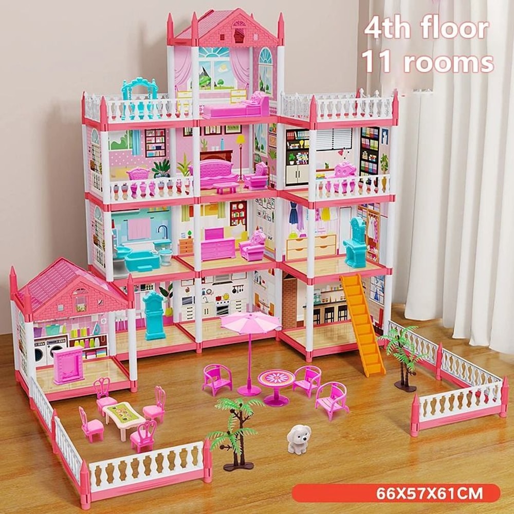 3D DIY Dream Princess Castle Childrens Musical Assembly Villa 7