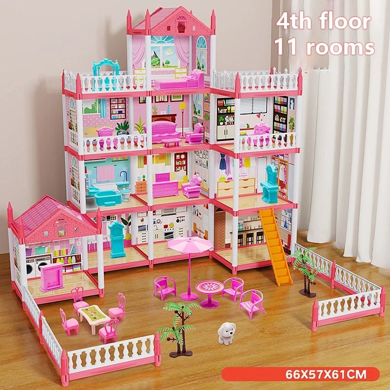 3D DIY Dream Princess Castle Childrens Musical Assembly Villa 7