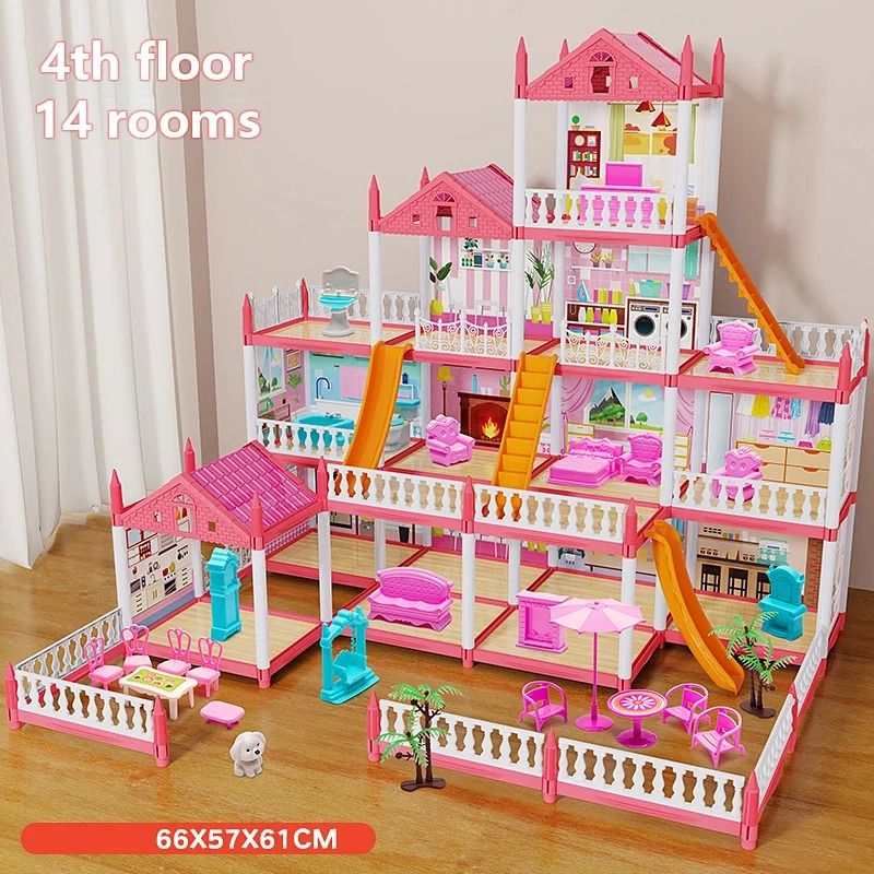3D DIY Dream Princess Castle Childrens Musical Assembly Villa 8