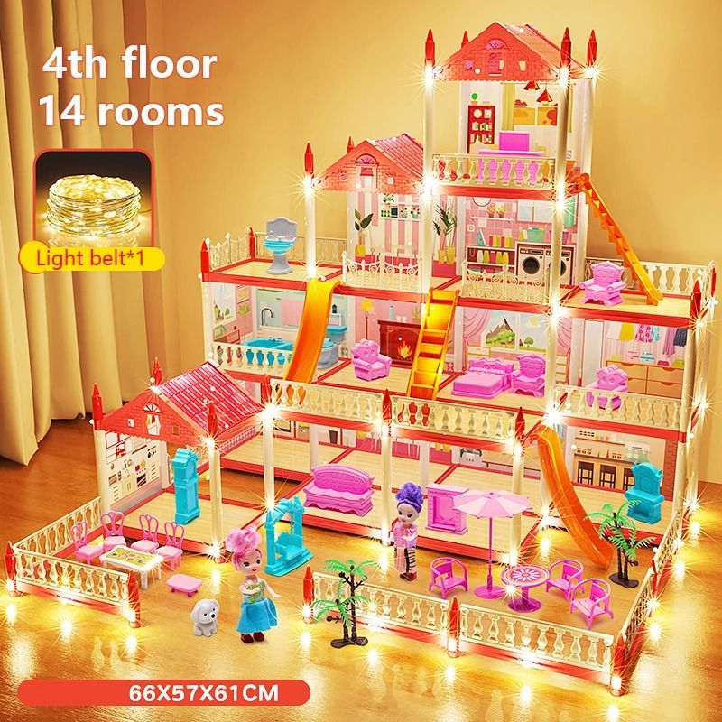 3D DIY Dream Princess Castle Childrens Musical Assembly Villa 13