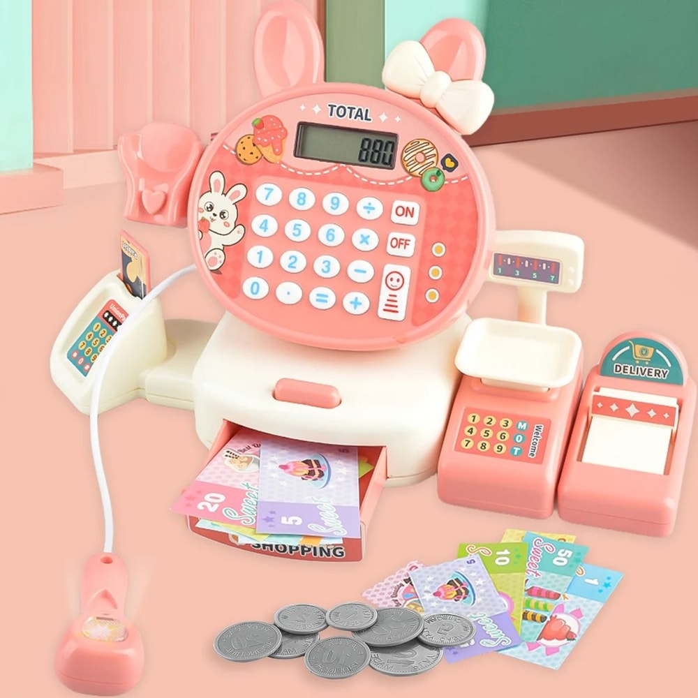 Supermarket Simulation Cash Register Set Interactive Educational Grocery Toy 2