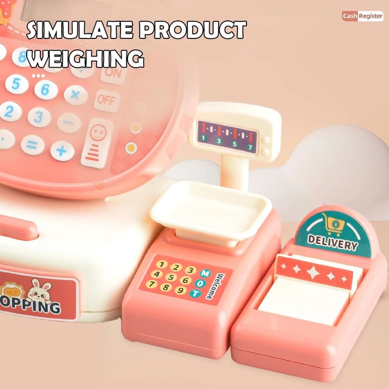 Supermarket Simulation Cash Register Set Interactive Educational Grocery Toy 3