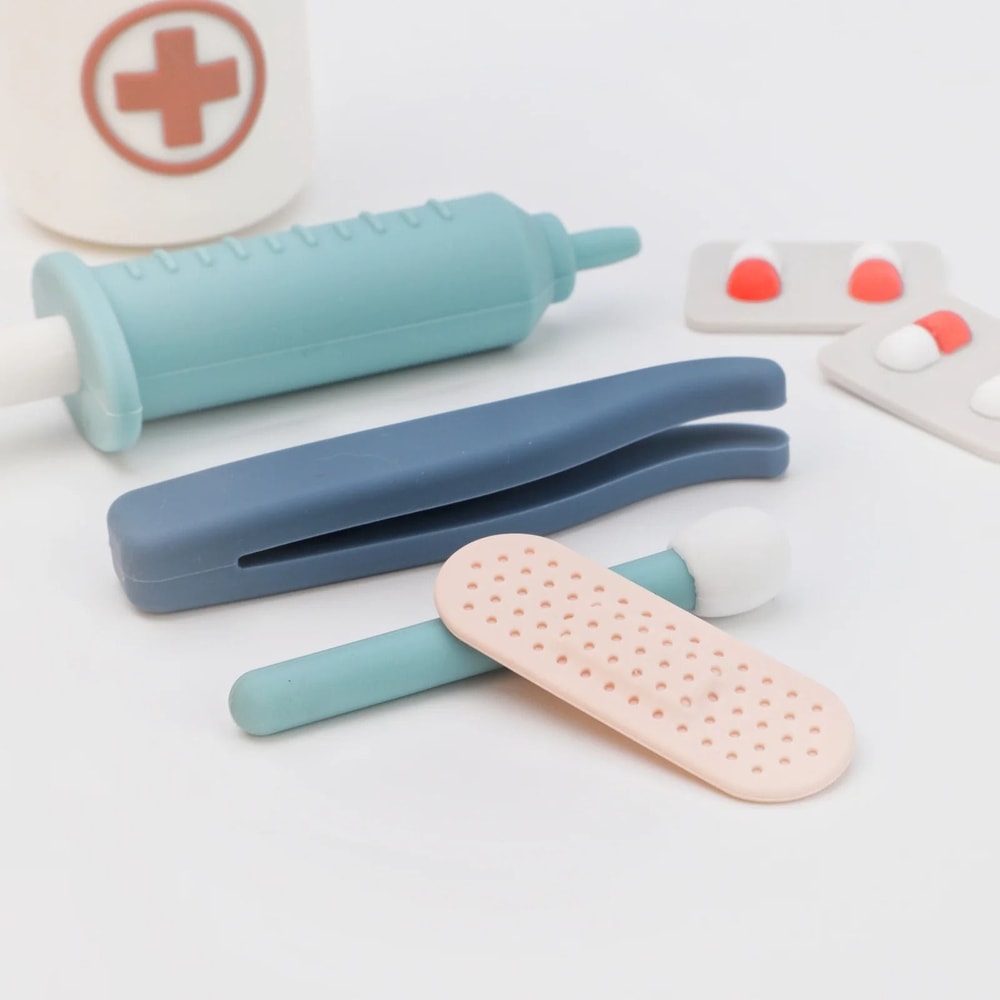 Silicone Simulation Medical Set Montessori Educational Doctor Toy 5