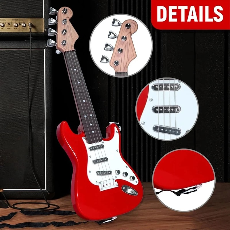 17Inch Kids Electric Guitar Toy Interactive Musical Instrument With LED Lights 3