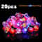 Christmas LED Flashing Rings Festive Party LightUp Toy Set 6