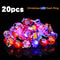 Christmas LED Flashing Rings Festive Party LightUp Toy Set 6