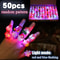 Christmas LED Flashing Rings Festive Party LightUp Toy Set 7