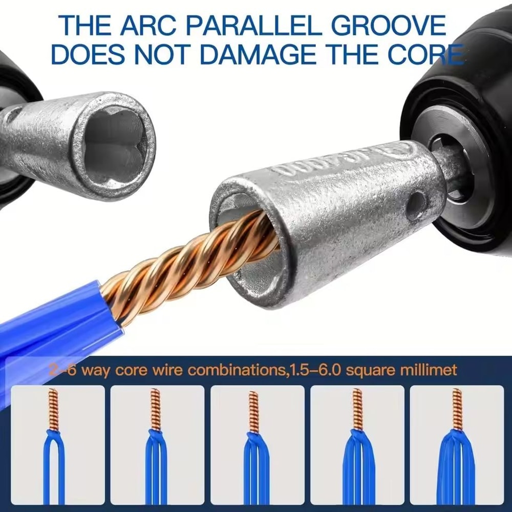 8in1 Bit Stripper And Twist Tool Set IndustrialGrade Electrician Quick Stripping Kit 2