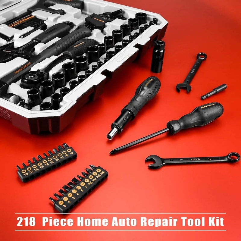 218Piece General Household Hand Tool Kit Professional Home Auto Repair Set 4