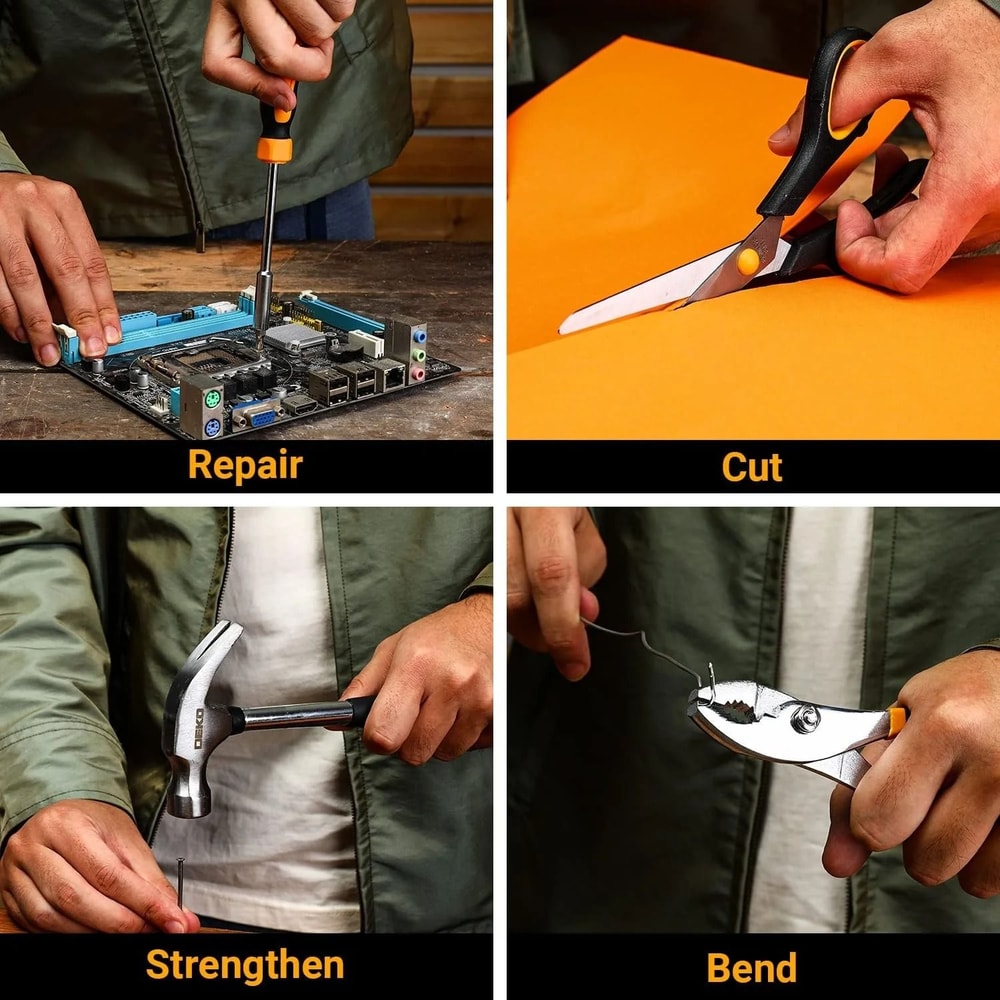 50Piece General Household Hand Tool Kit AllPurpose Home Repair Set 4