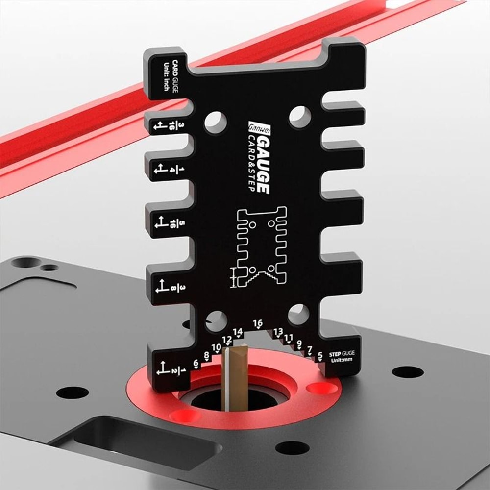 Precision Aluminum Dovetail Jig Height Gauge Professional Woodworking Caliper 1