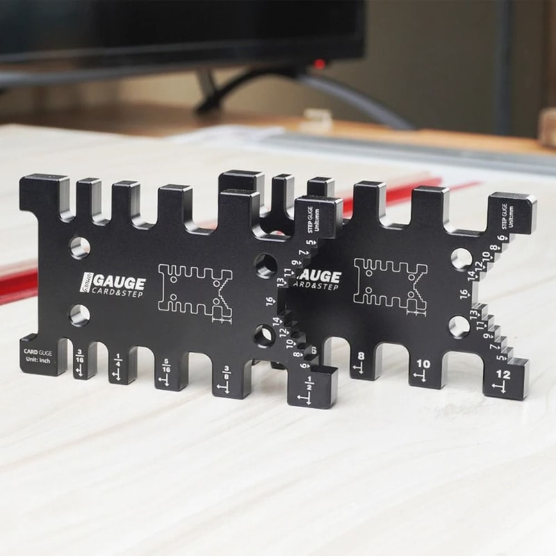 Precision Aluminum Dovetail Jig Height Gauge Professional Woodworking Caliper 4