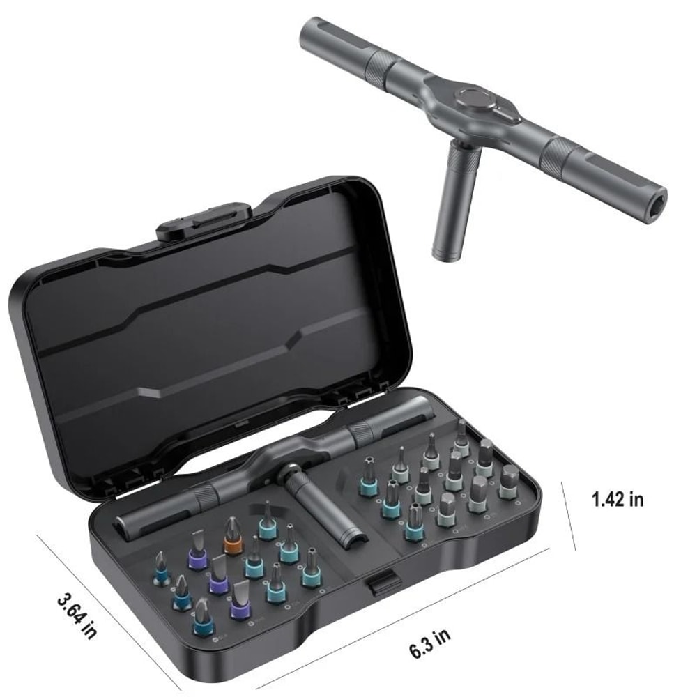 24in1 Precision Ratchet Screwdriver Set MultiPurpose Magnetic Bit Kit 3