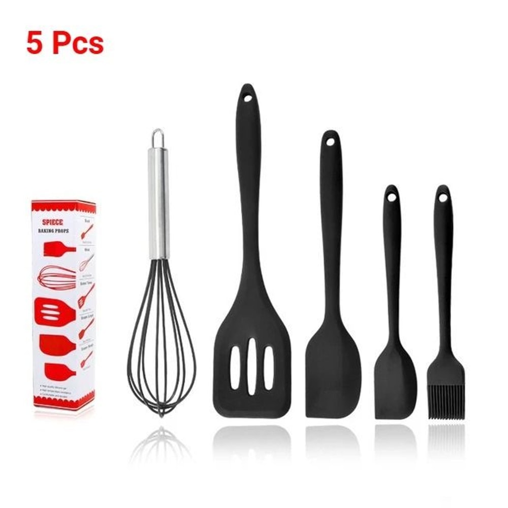 5Piece Kitchen Silicone Baking Tool Set AllPurpose Cooking Pastry Kit 8