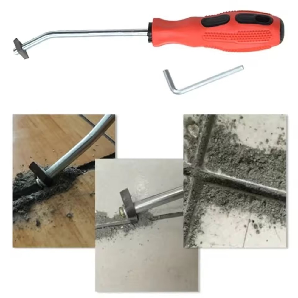 Ceramic Tile Grout Remover Precision Steel Gap Cleaner Slotting Tool 1