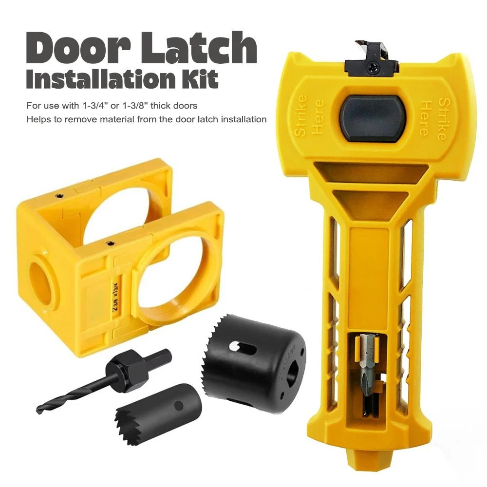 Door Lock Latch Installation Kit Professional Hole Opener Scoring Set 9