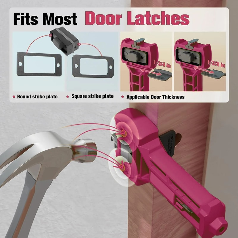 Door Lock Latch Installation Kit Professional Hole Opener Scoring Set 4