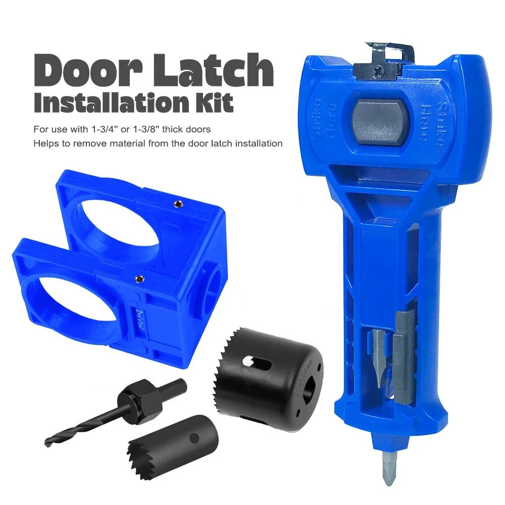 Door Lock Latch Installation Kit Professional Hole Opener Scoring Set 7