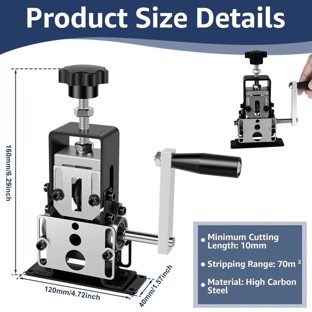 170mm HeavyDuty Wire Stripper Manual DrillPowered Copper Peeling Tool 1