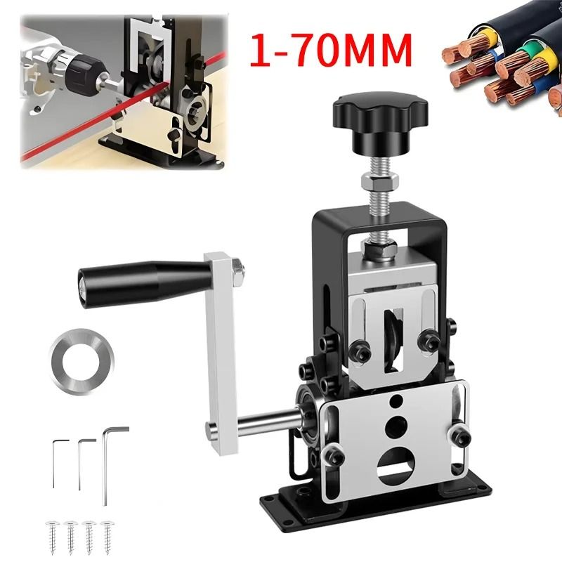 170mm HeavyDuty Wire Stripper Manual DrillPowered Copper Peeling Tool 5