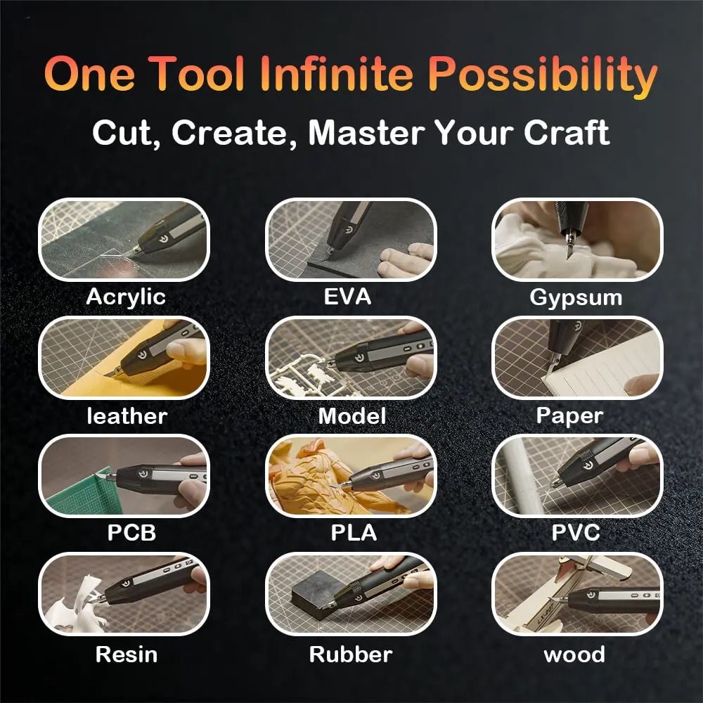 Cordless Ultrasonic Cutter 40kHz HighFrequency Precision Craft Tool 5