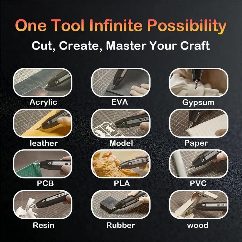 Cordless Ultrasonic Cutter 40kHz HighFrequency Precision Craft Tool 5