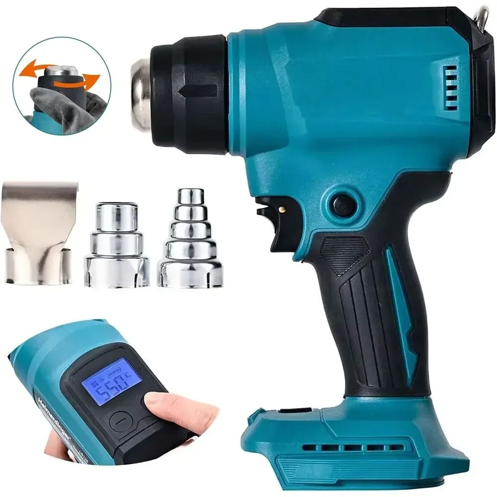 21V Cordless Heat Gun Portable HighPower Thermal Blower With LED Display 3