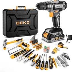 20v cordless drill & home tool kit – comprehensive household repair set