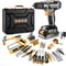 20V Cordless Drill Home Tool Kit Comprehensive Household Repair Set 0