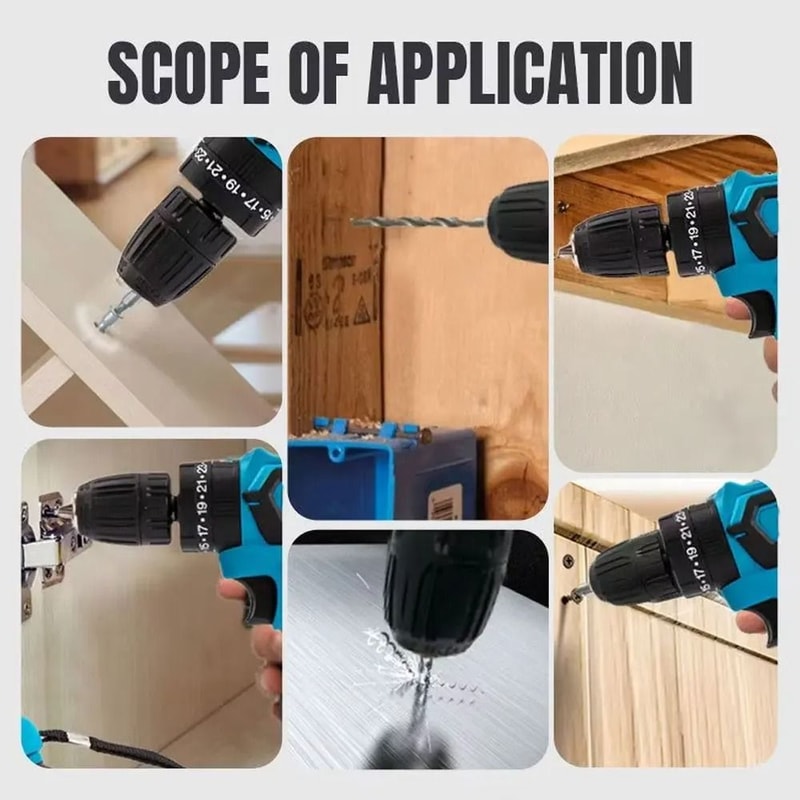 HighPerformance Cordless Multifunctional Impact Drill 3