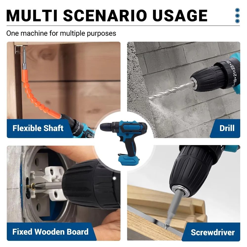 HighPerformance Cordless Multifunctional Impact Drill 5