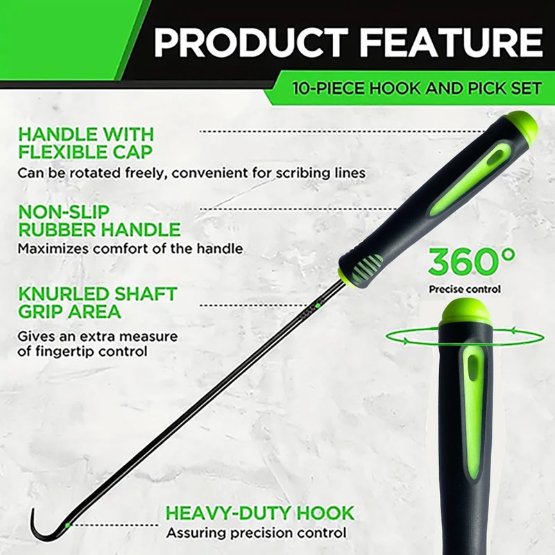 10Piece Precision Hook And Pick Tool Set 4