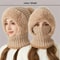 Womens 3in1 Thermal Knitted Winter Hood Set 1