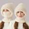 Womens 3in1 Thermal Knitted Winter Hood Set 9