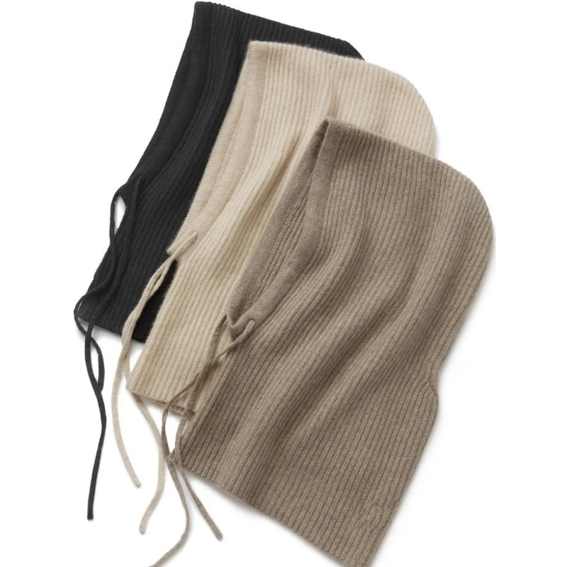 100 Pure Wool Knitted Thermal Balaclava Hood 2