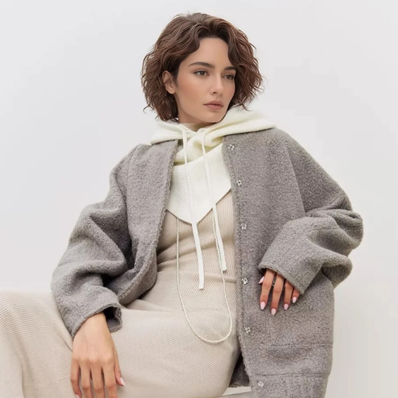 Seamless Knitted Thermal Balaclava Hood And Neck Warmer 6