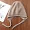 100 Pure Wool LaceUp Earflap Beanie 1