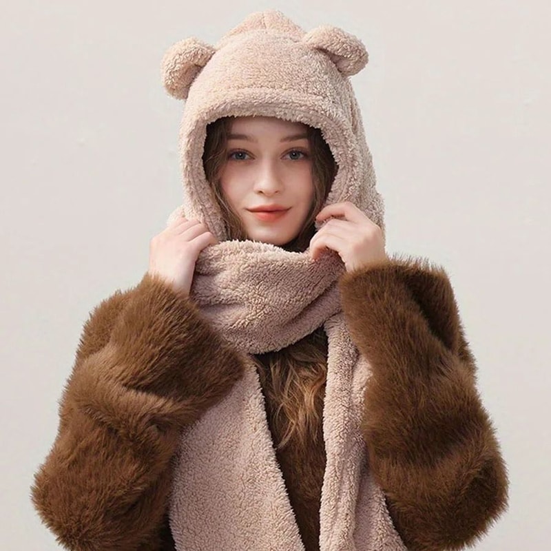 Kawaii Bear Ear 3in1 Winter Thermal Set 0