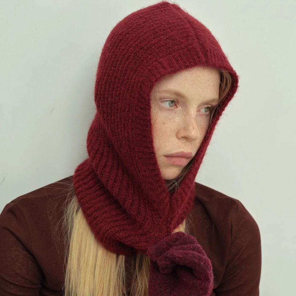 Cashmere And AlpacaTouch Thermal Balaclava Hood 3