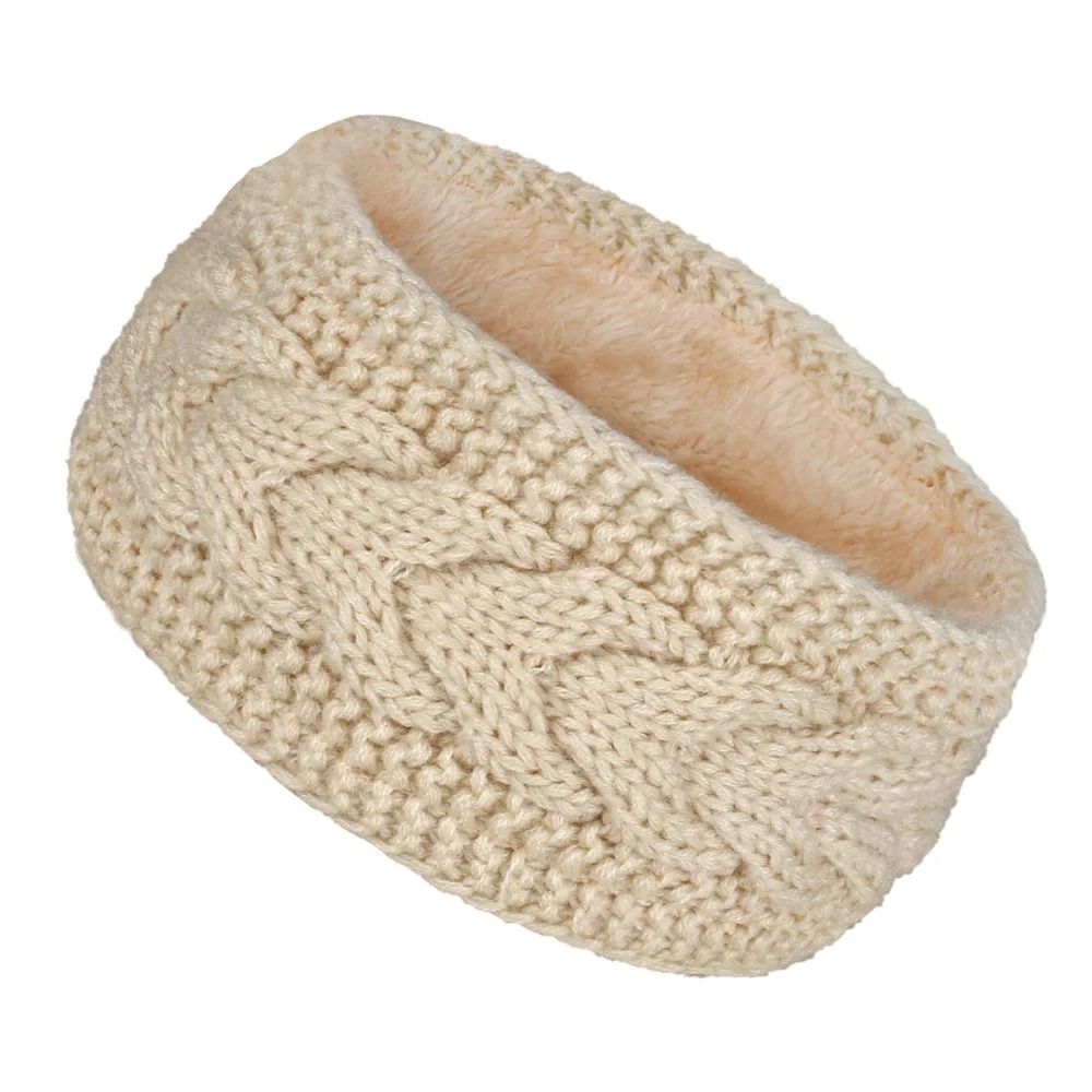 Thermal VelvetLined Knitted Winter Headband 17