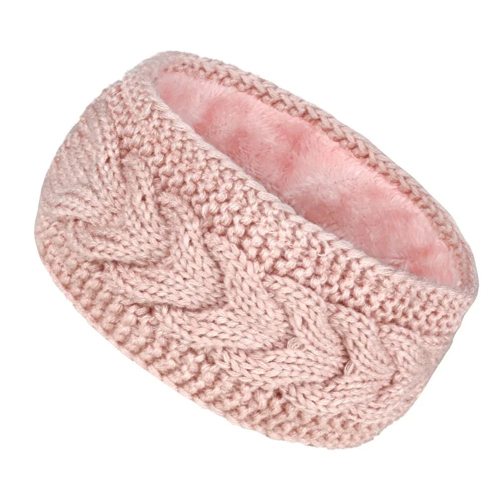 Thermal VelvetLined Knitted Winter Headband 1